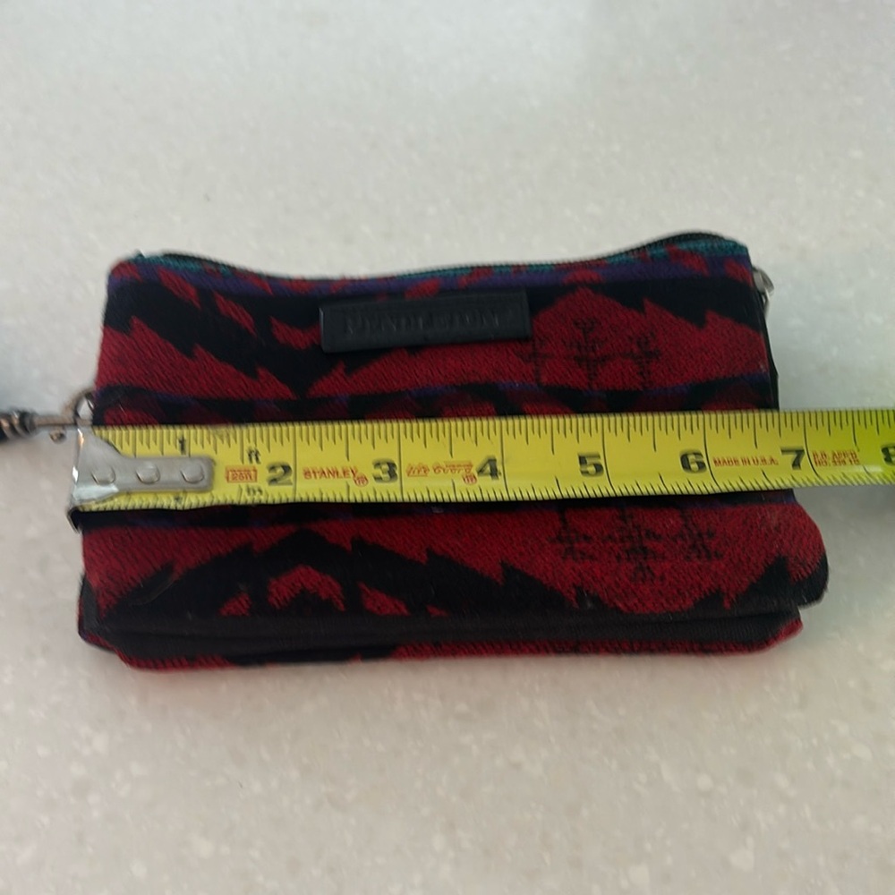 Pendleton Wool Aztec Red Multi Colored Zip Pocket… - image 4